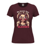 дамска тениска с щампа i need glasses