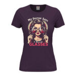 дамска тениска с щампа i need glasses