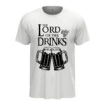 мъжка тениска с надпис lord of the drinks the fellowship
