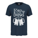 мъжка тениска с надпис lord of the drinks the fellowship