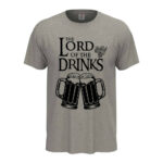 мъжка тениска с надпис lord of the drinks the fellowship
