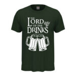 мъжка тениска с надпис lord of the drinks the fellowship