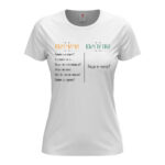 дамска тениска с надпис въпросите