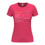 дамска тениска с надпис въпросите