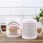 чаша любимата учителка с персонализация на имената на учителката и учениците