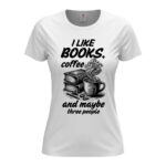 дамска тениска books and coffee