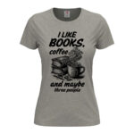 дамска тениска books and coffee