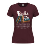 дамска тениска с щампа books helping