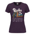 дамска тениска с щампа books helping