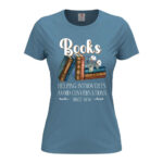 дамска тениска с щампа books helping