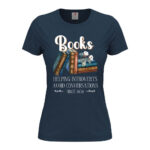 дамска тениска с щампа books helping