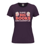 дамска тениска с щампа i love big books