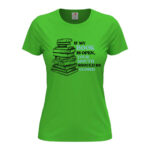 дамска тениска с щампа my book is open