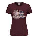 дамска тениска с щампа my book is open