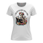 дамска тениска с щампа over a book