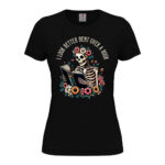 дамска тениска с щампа over a book