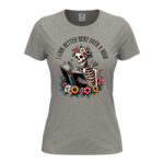 дамска тениска с щампа over a book