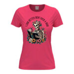 дамска тениска с щампа over a book