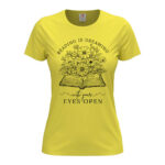 дамска тениска с щампа reading is dreaming