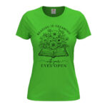 дамска тениска с щампа reading is dreaming