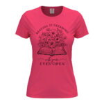 дамска тениска с щампа reading is dreaming