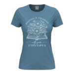 дамска тениска с щампа reading is dreaming