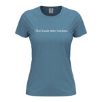 дамска тениска с надпис the book was better