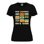 дамска тениска с щампа old school vibe