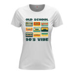 дамска тениска с щампа old school vibe