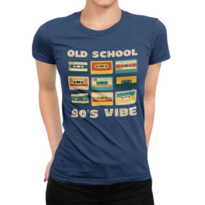 дамска тениска с щампа old school vibe