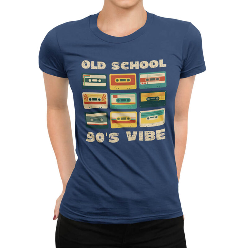 дамска тениска с щампа old school vibe