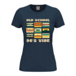 дамска тениска с щампа old school vibe