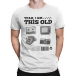 мъжка тениска с надпис i am this old щампа за милениали