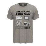 мъжка тениска с надпис i am this old щампа за милениали
