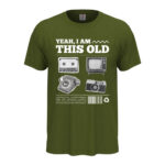 мъжка тениска с надпис i am this old щампа за милениали