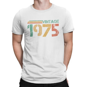 мъжка тениска vintage year за рожден ден