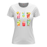 дамска тениска с картинка summer cocktails дамски тениски от inamood