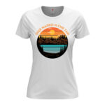 дамска тениска с надпис още малко и сме там от колекцията планинарски тениски