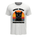 мъжка тениска с щампа черна пума meow meow madafakas от магазин за тениски inamood