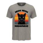 мъжка тениска с щампа черна пума meow meow madafakas от магазин за тениски inamood