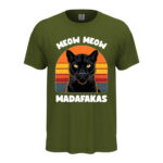 мъжка тениска с щампа черна пума meow meow madafakas от магазин за тениски inamood