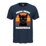 мъжка тениска с щампа черна пума meow meow madafakas от магазин за тениски inamood