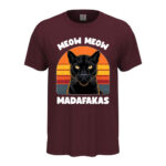 мъжка тениска с щампа черна пума meow meow madafakas от магазин за тениски inamood