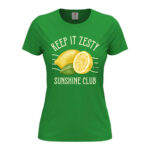 дамска тениска с лимони и надпис keep it zesty от inamood
