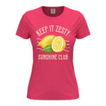 дамска тениска с лимони и надпис keep it zesty от inamood