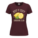 дамска тениска с лимони и надпис keep it zesty от inamood