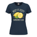 дамска тениска с лимони и надпис keep it zesty от inamood