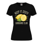 дамска тениска с лимони и надпис keep it zesty от inamood