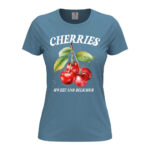 дамска тениска cherries с щампа череши от онлайн магазин inamood