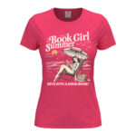 дамска тениска с щампа book girl summer лятна тениска за четящи книги